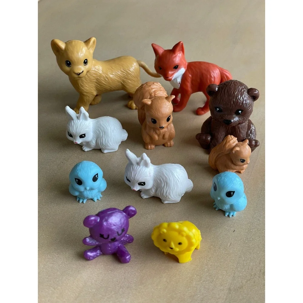 Barbie Toy Animal Figure Accessory Lot Bear Fox Lion Rabbits Lamb Birds Octopus